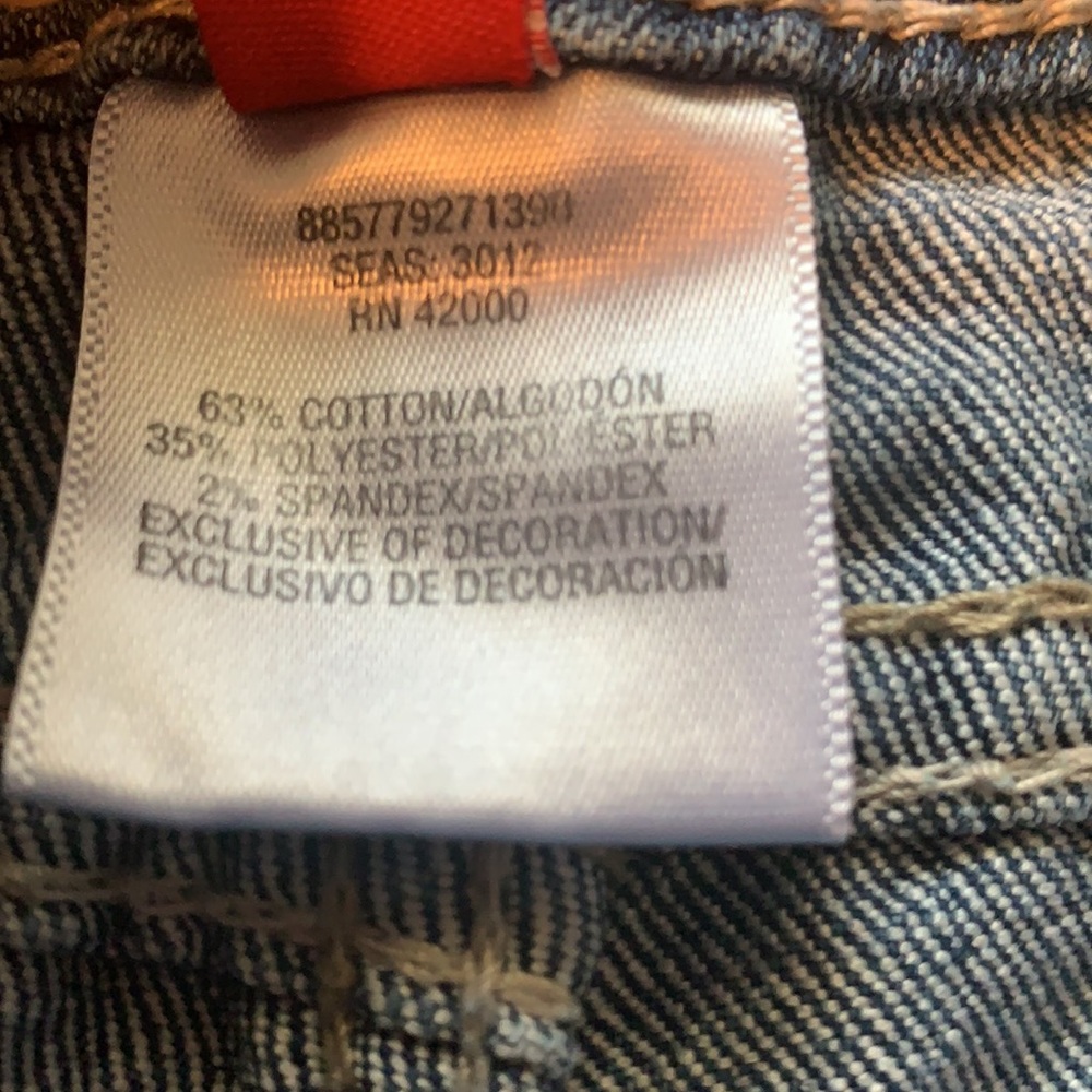 Jean SHORTS Size 9 Flap Pockets Frayed at Bottom - Picture 6 of 16